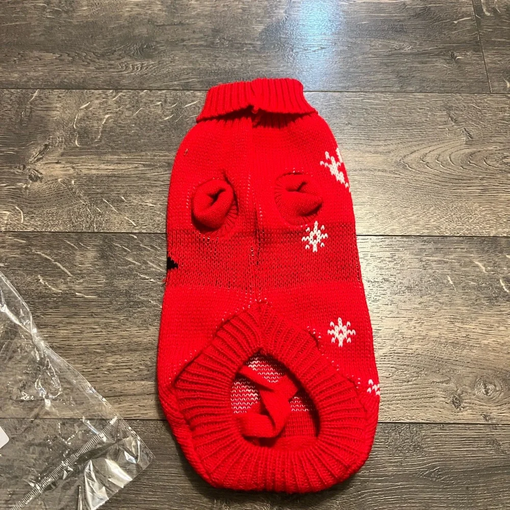 Dog Christmas Turtleneck Sweater SZ‎ LG NEW